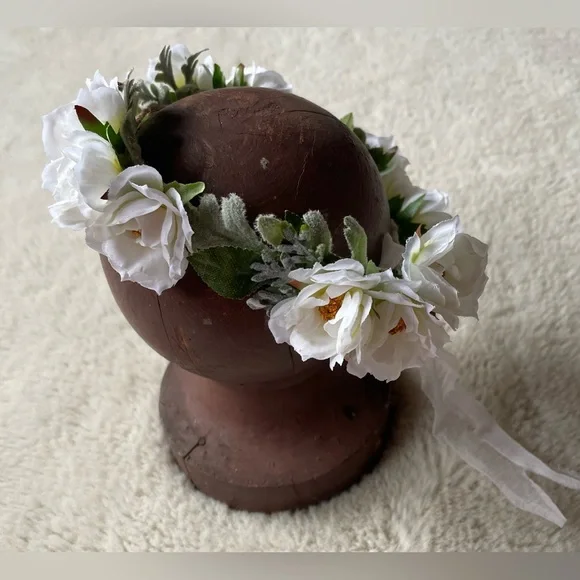 White Rose Flower Crown